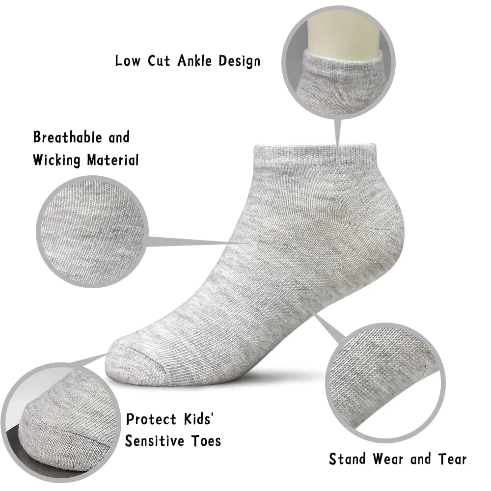 Kids Socks, 25 Pairs Toddler Socks Low Cut for Boys Girls(0-14 Years Old), 25 Pairs Children Ankle Socks Set 10-14 Years #1 Black+white+grey+darkgrey 25pk - # BOAA12810001