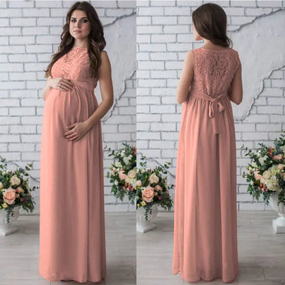 Lace Sleeveless Maternity Dress for Expecting Mothers - # WOAA211410008 - PRG