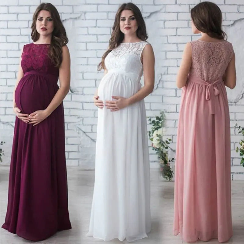 Lace Sleeveless Maternity Dress for Expecting Mothers - # WOAA211410008 - PRG