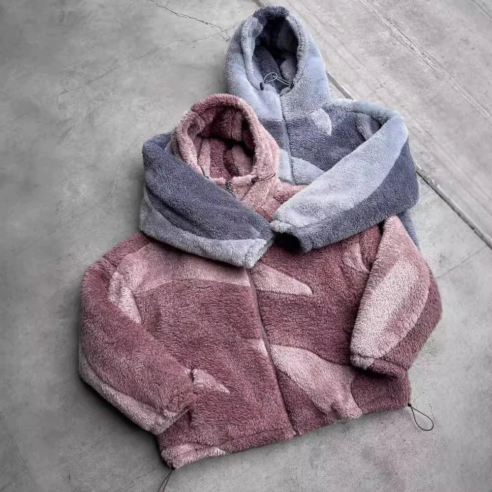 Lambswool Fluffy Zip Jacket  - # BOAA13210010