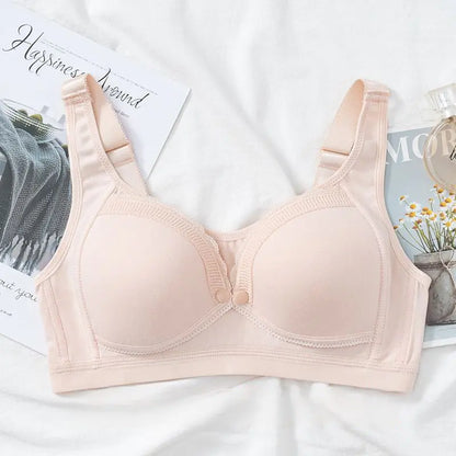 Large Size Cotton Nursing Bra with Front Buckle - # NURSGEA11210109