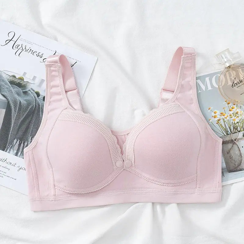 Large Size Cotton Nursing Bra with Front Buckle - # NURSGEA11210109