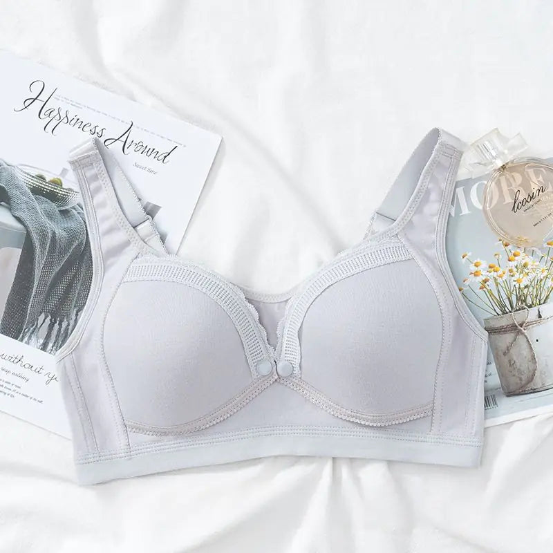 Large Size Cotton Nursing Bra with Front Buckle - # NURSGEA11210109