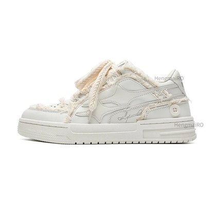 Leather Sneakers Casual Shoes - # BOAA73510010