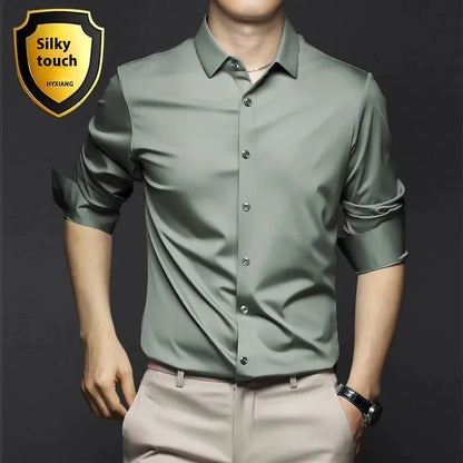 Luxury Ice Silk Shirt - # BOAA13510046