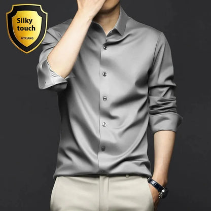 Luxury Ice Silk Shirt - # BOAA13510046