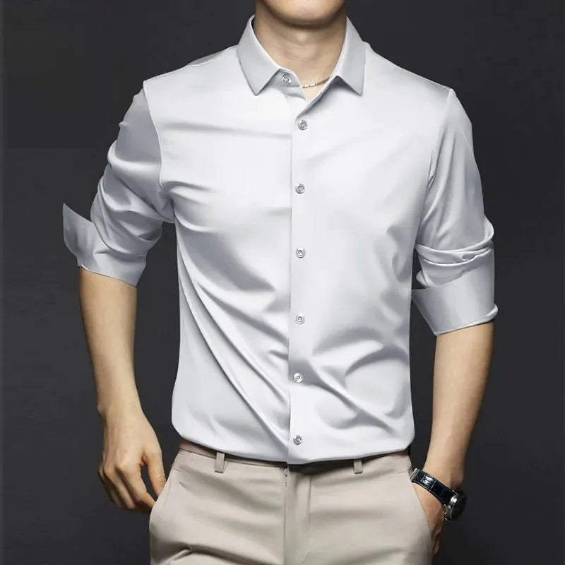 Luxury Ice Silk Shirt - # BOAA13510046