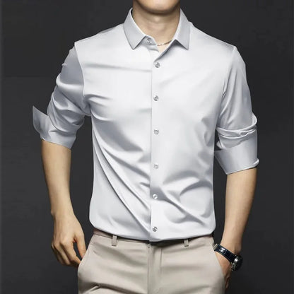 Luxury Ice Silk Shirt - # BOAA13510046