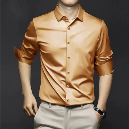 Luxury Ice Silk Shirt - # BOAA13510046