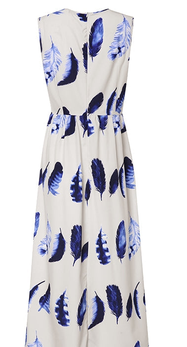 Maternity Dress with O-Neck and Print Design - # PRGTA11510007