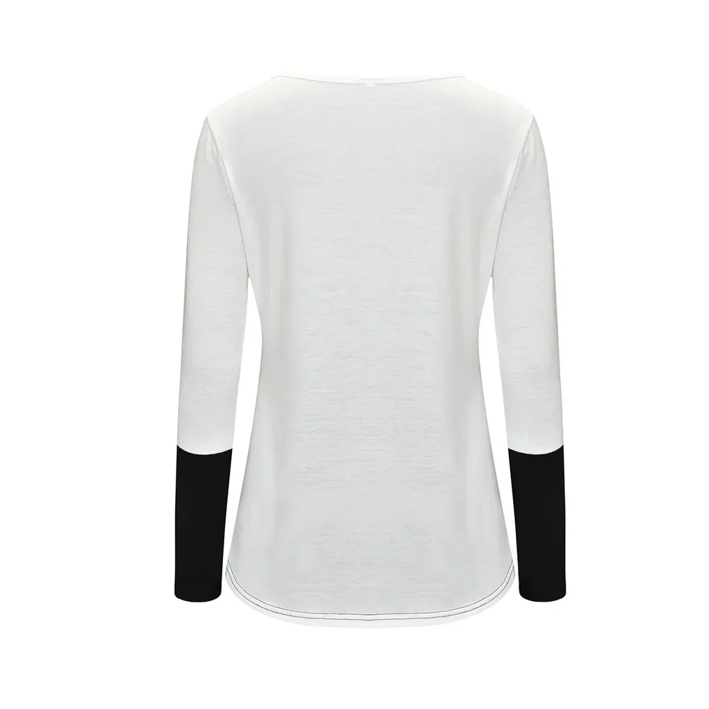 Maternity Nursing T-Shirt with Stitching and Long Sleeves - # NURSGA11110102