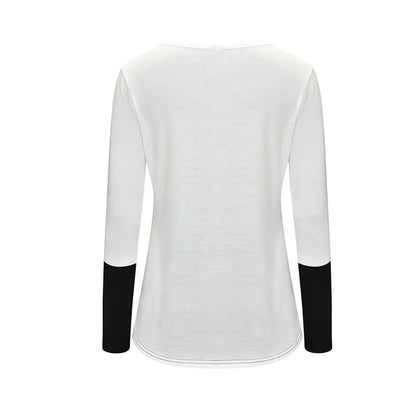 Maternity Nursing T-Shirt with Stitching and Long Sleeves - # NURSGA11110102