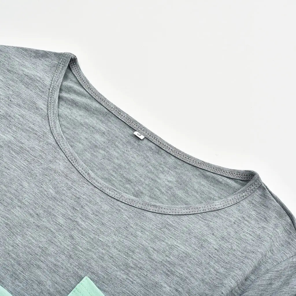 Maternity Nursing T-Shirt with Stitching and Long Sleeves - # NURSGA11110102
