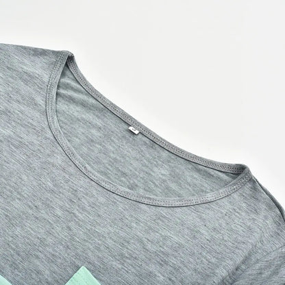 Maternity Nursing T-Shirt with Stitching and Long Sleeves - # NURSGA11110102