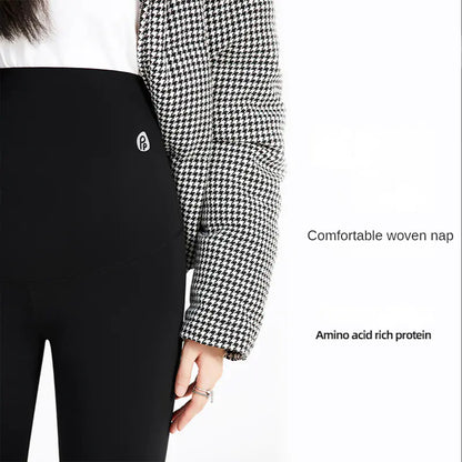 Maternity Velvet Shark Skin Belly Support Pants - # WOM21410011 - PRG