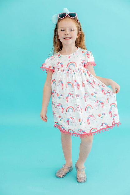 Unicorn Magic Pom Pom Dress