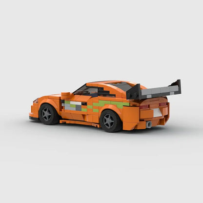 MOC Fast &amp; Furious1 Supra sports car Vehicle Speed Champion Racer Building Blocks Brick Creative Garage Toys for Boys Gifts - # BOT&G53710001
