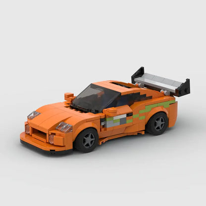 MOC Fast &amp; Furious1 Supra sports car Vehicle Speed Champion Racer Building Blocks Brick Creative Garage Toys for Boys Gifts - # BOT&G53710001