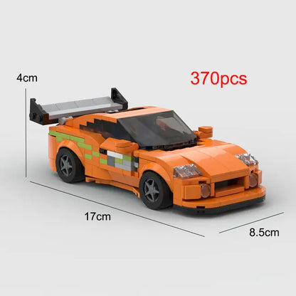 MOC Fast &amp; Furious1 Supra sports car Vehicle Speed Champion Racer Building Blocks Brick Creative Garage Toys for Boys Gifts - # BOT&G53710001