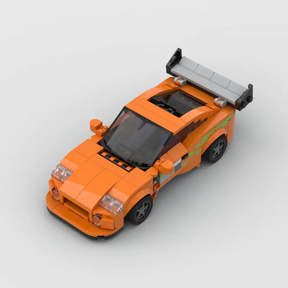 MOC Fast &amp; Furious1 Supra sports car Vehicle Speed Champion Racer Building Blocks Brick Creative Garage Toys for Boys Gifts - # BOT&G53710001