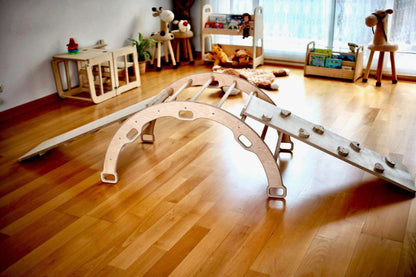 Climbing Arch / Rocker with 2 Ramps and Pillow / 4 Pieces Set-1