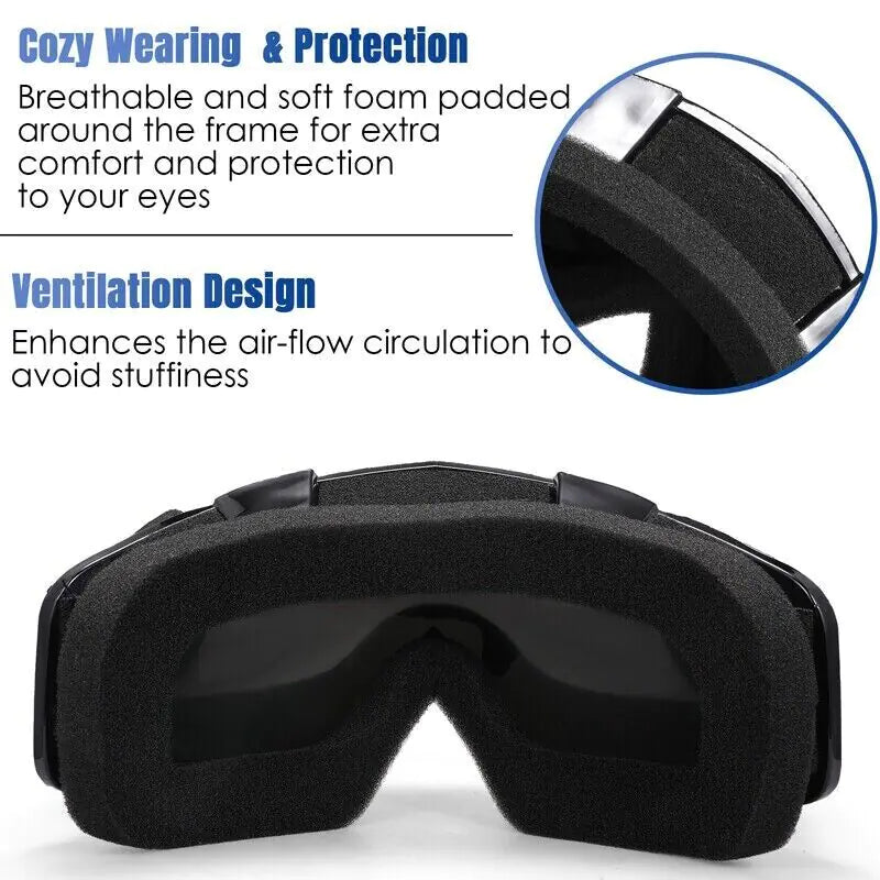 Motocross Goggles Racing Off-Road Dirt Bike ATV UTV BMX MX XC Motorcycle Eyewear - # BOAA231810001