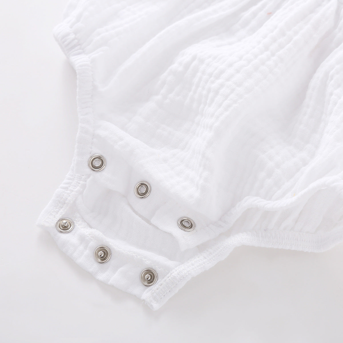 New Summer Double Gauze Embroidered Baby Romper - # BAAA21110042