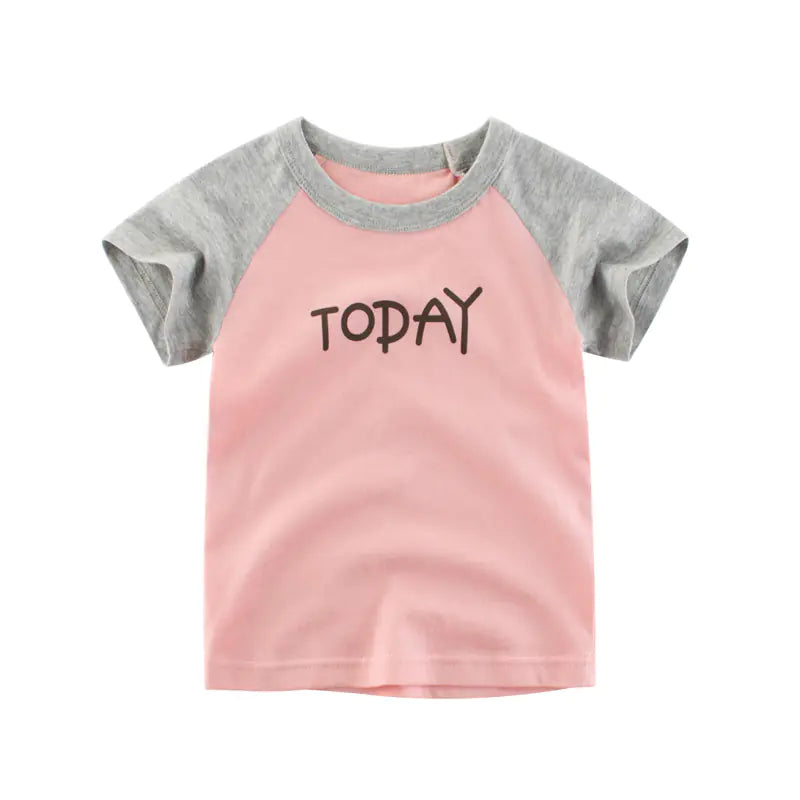 New Western Style Baby Girl Short Sleeve Tee - # GIAA21510009