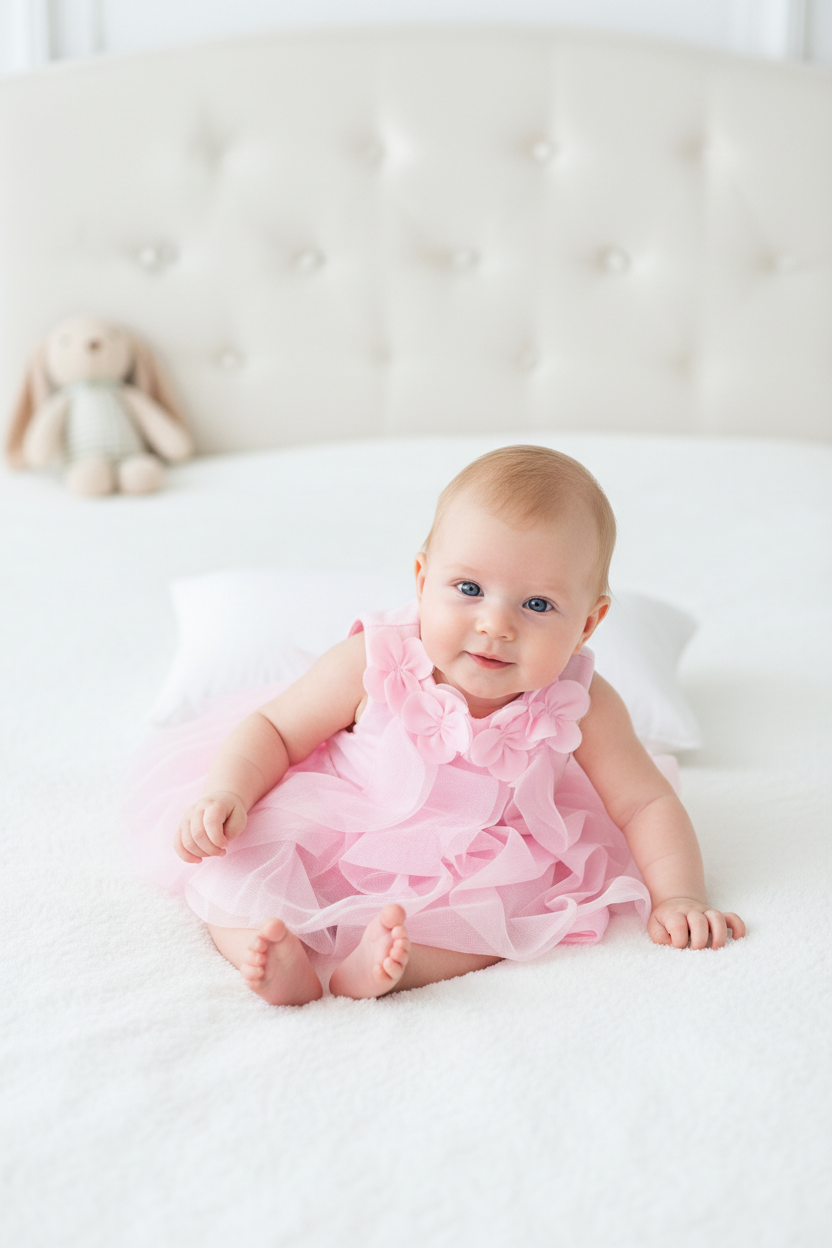 Newborn Baby Dress | Female Ha-Dress | One Piece - # BAAA51110010