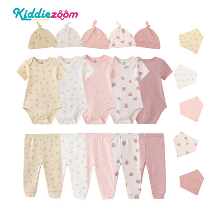 Newborn Baby Gift Set | Bodysuits, Hats, and More | One Set - # BANB11110012