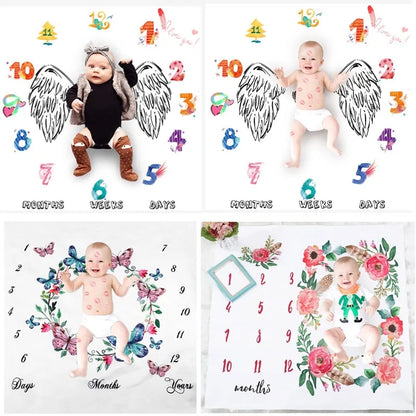 Newborn Baby Milestone Photography Blanket - # BAGE41110002