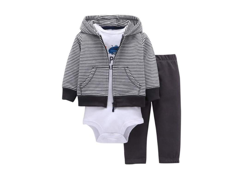 Newborn Fleece Hooded Jacket and Romper Set | 24 different models - # BAAA51210041