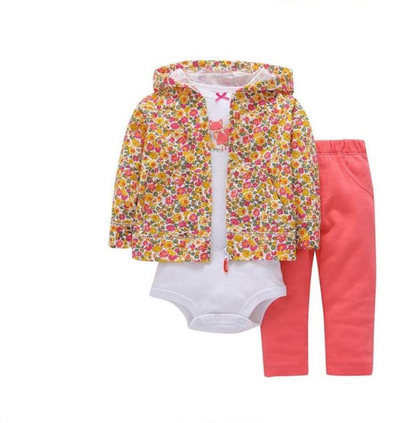 Newborn Fleece Hooded Jacket and Romper Set | 24 different models - # BAAA51210041