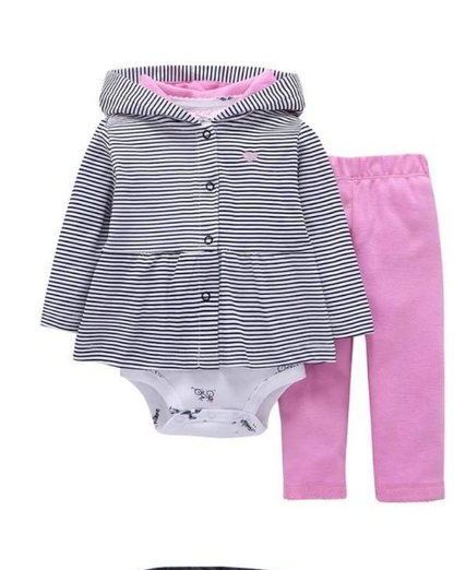 Newborn Fleece Hooded Jacket and Romper Set | 24 different models - # BAAA51210041