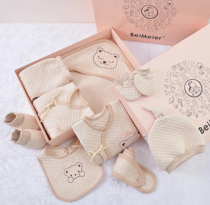 Newborn Gift Set with Color Cotton Baby Clothes - # BANB11110010