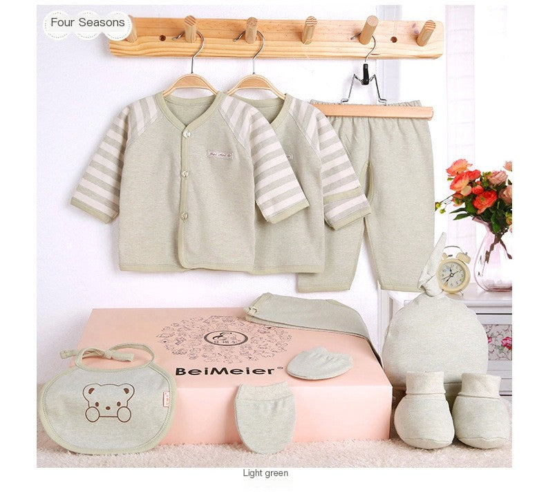 Newborn Gift Set with Color Cotton Baby Clothes - # BANB11110010