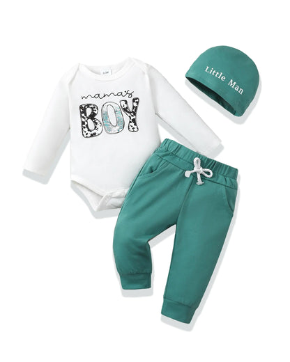 Newborn Infant Baby Boy Clothes | Winter Baby Boy Fall Outfits | 0-3 Months | White Romper | Coming Home Preemie Clothes | Boys Mamas | Baby Clothes for Boys |Spring - # BAAA51210016