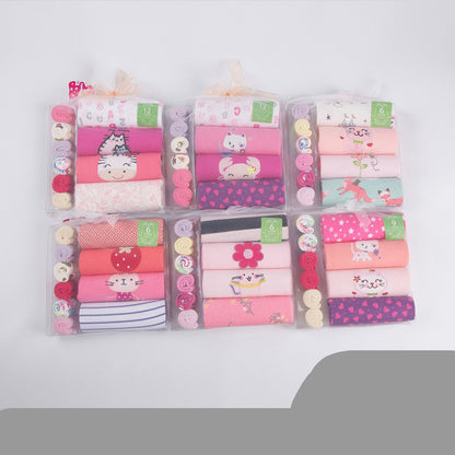 Newborn Long Sleeve Triangle Bodysuit & Towel Socks Gift Set - # BANB11110015