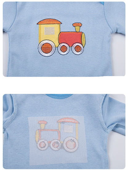 Newborn Long Sleeve Triangle Bodysuit & Towel Socks Gift Set - # BANB11110015