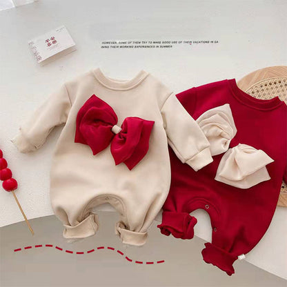 Newborn Plush One-Piece Climbing Suit - # BAAA21110053