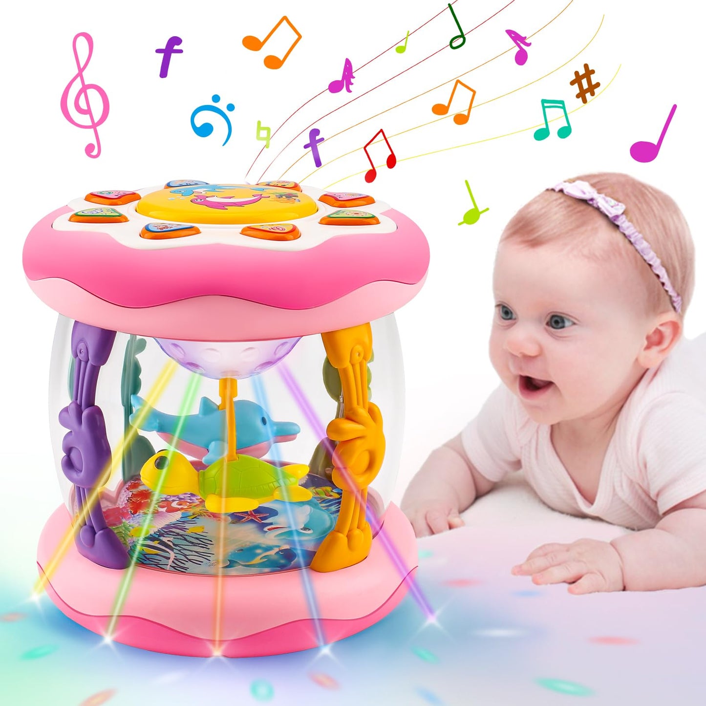 Ocean Projector Rotating Toy | 0-2 Years - # BAGE81110022