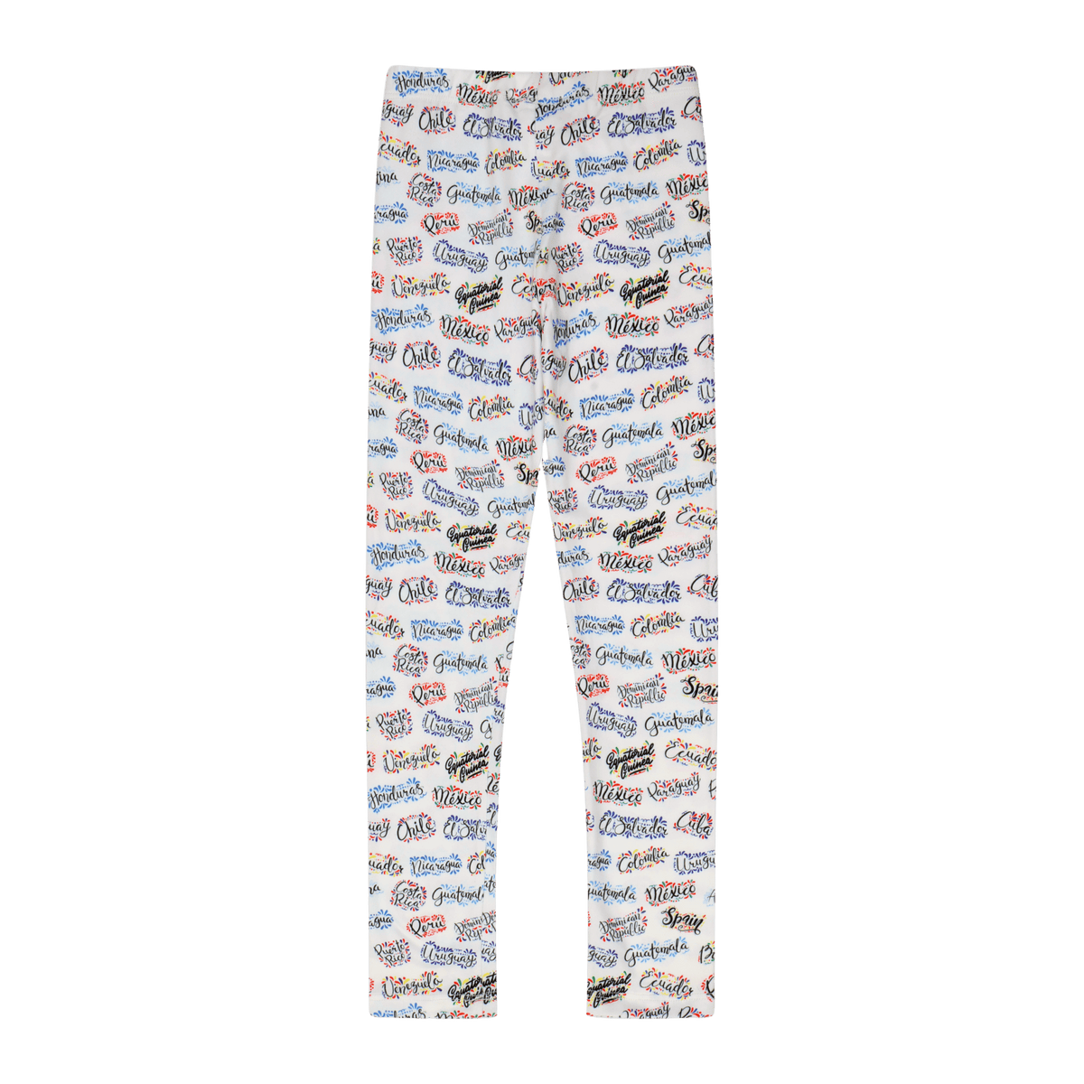Paises Leggings Set for Kids | Vibrant Multicultural Print