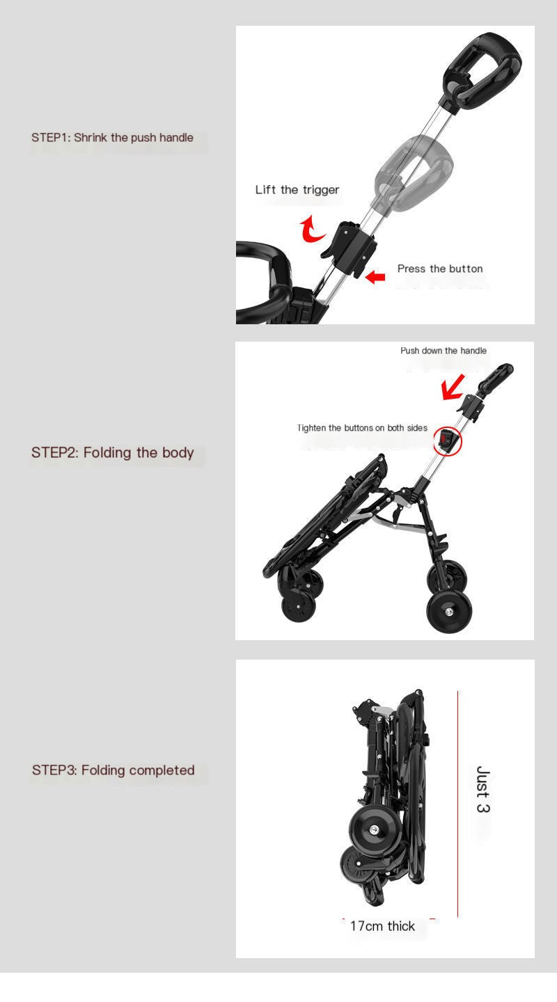 Portable Lightweight Baby Stroller for On-the-Go Parents (One Set) - # BAGEG11010007
