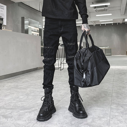 Rivet Cut Trousers - # BOAA13410023