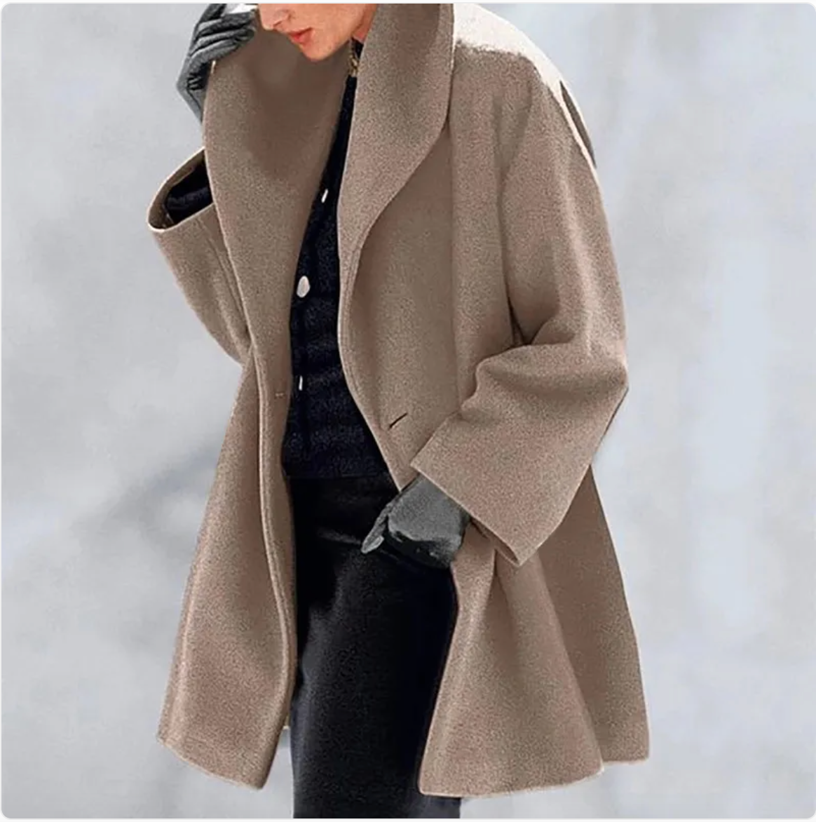 Round neck loose hooded woolen cloth - # GIAA23210005