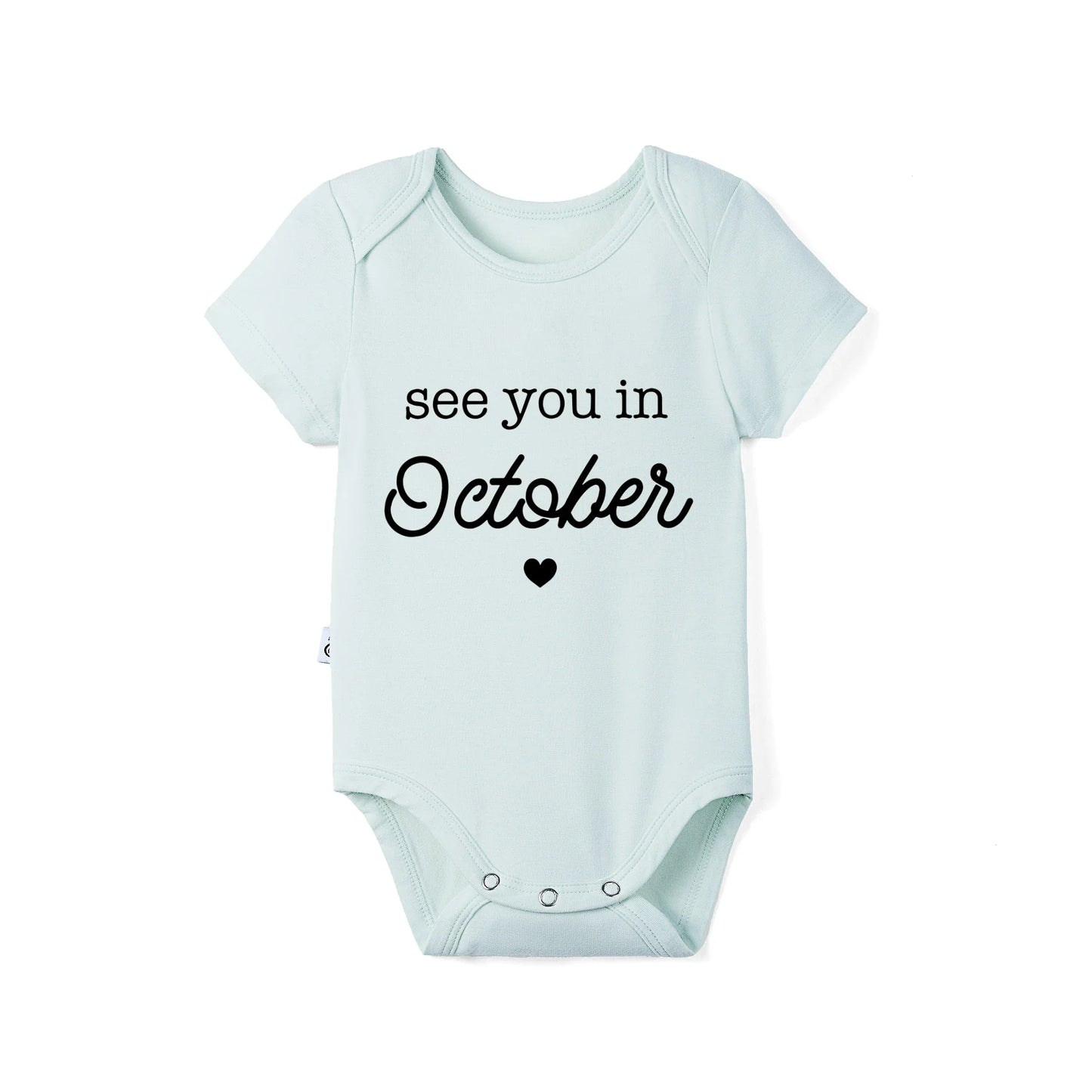'See You in October' Bamboo Baby Bodysuit