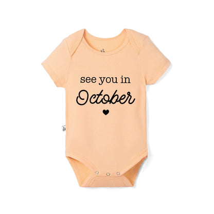 'See You in October' Bamboo Baby Bodysuit