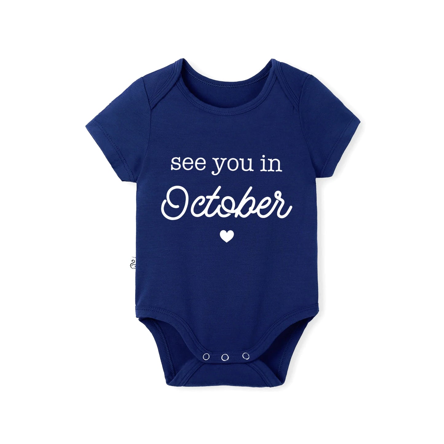 'See You in October' Bamboo Baby Bodysuit