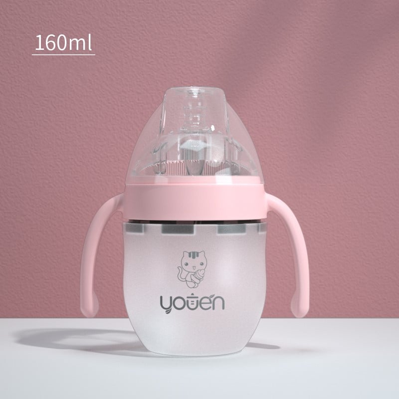 Silicone Baby Bottle | With Soft Straw and Anti-Drop Design - # BAGE21810007