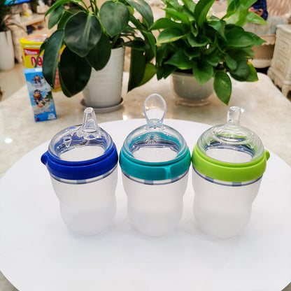 Silicone Baby Bottle with Wide Neck and Anti-Colic Design - BAGE21810014